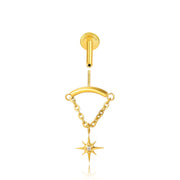 Titanium Pinelopi Northern Star Stud - Vertical Helix & Hidden Rook