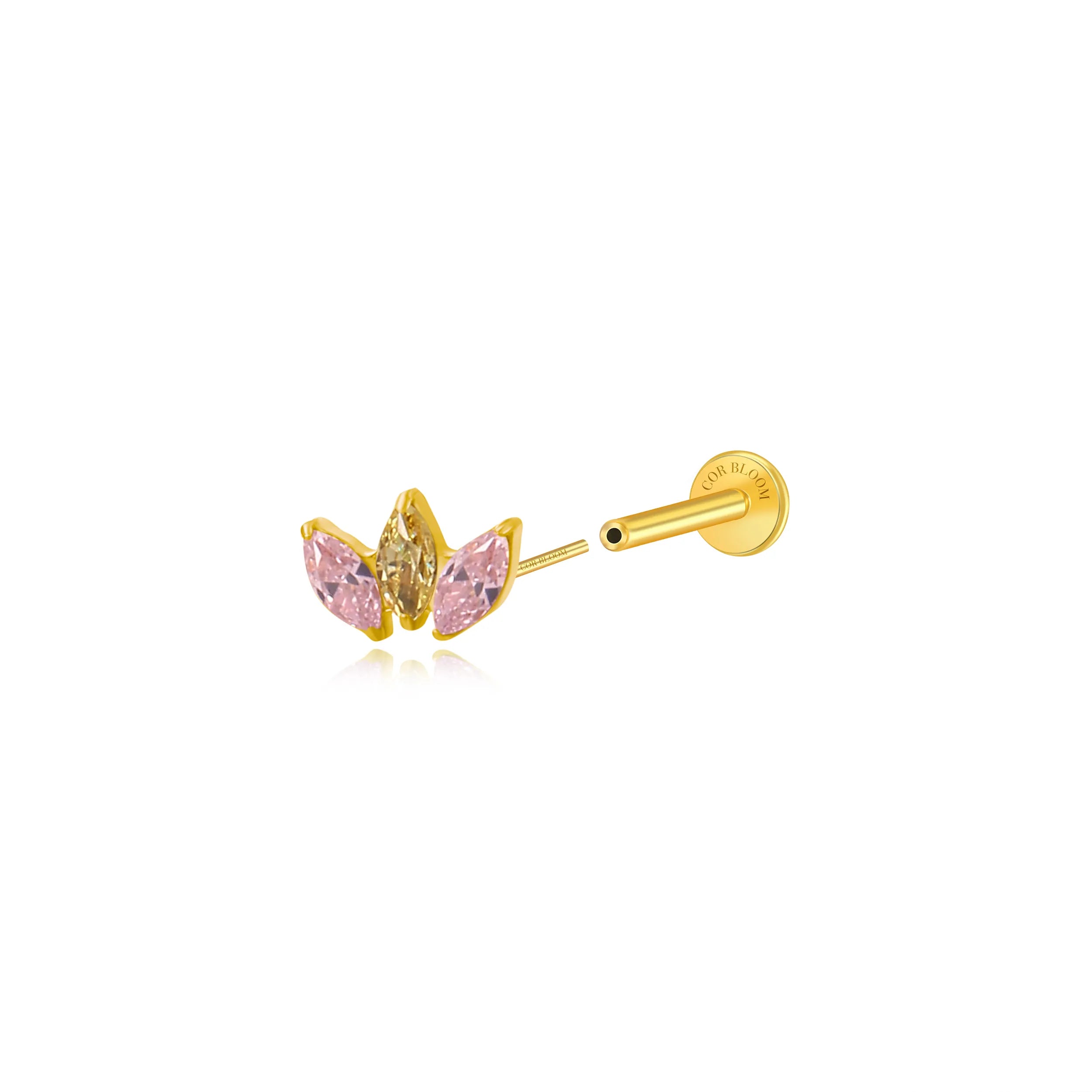 Titanium Dafni Mini Three-Petal Stud - Spring