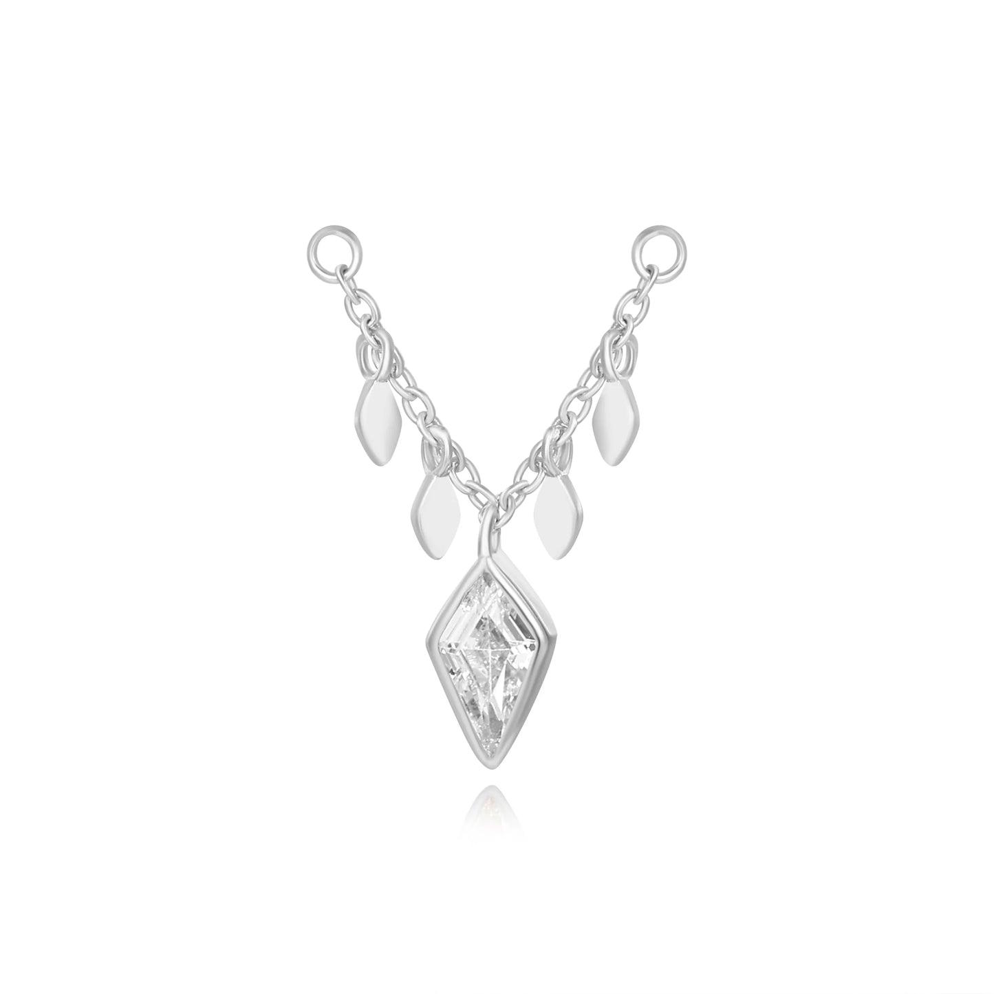 Amalthea Kite-Cut Diamond Chain Attachment •  Cartilage Dangling Chain