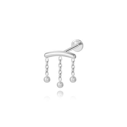 Titanium Dangling Ball Hidden Helix Piercing Stud