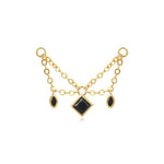 Helios Duo-Kette – Schwarzer Spinell