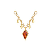 Amalthea Red Kite-Cut Gemstone Chain Attachment