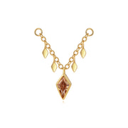 Amalthea Champagne Kite-Cut Gemstone Chain Attachment