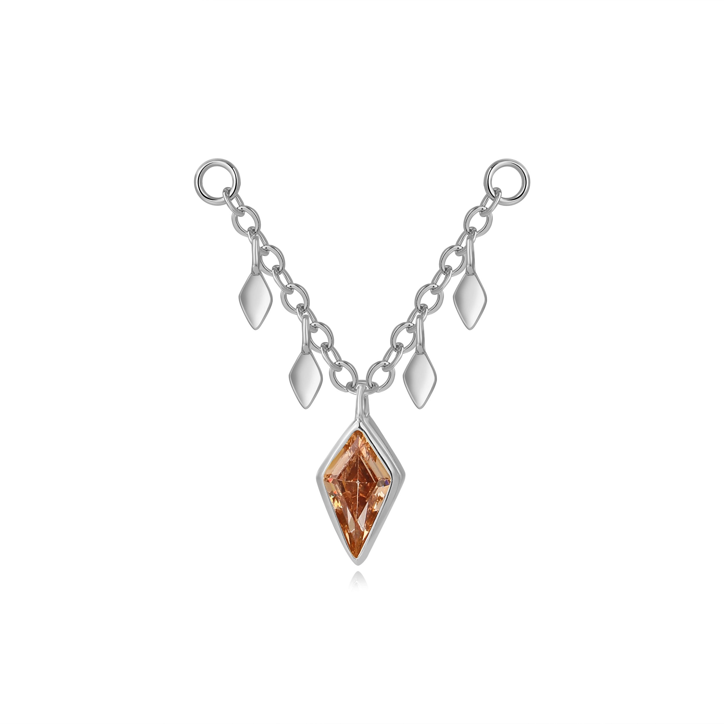 Amalthea Champagne Kite-Cut Gemstone Chain Attachment