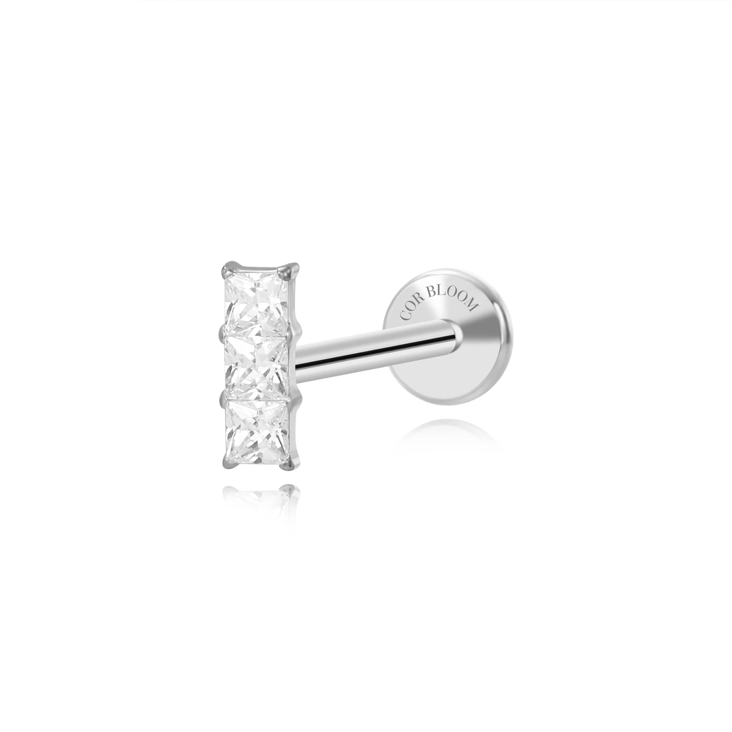 Titanium Zolla Trio Crystal Sugar Cube