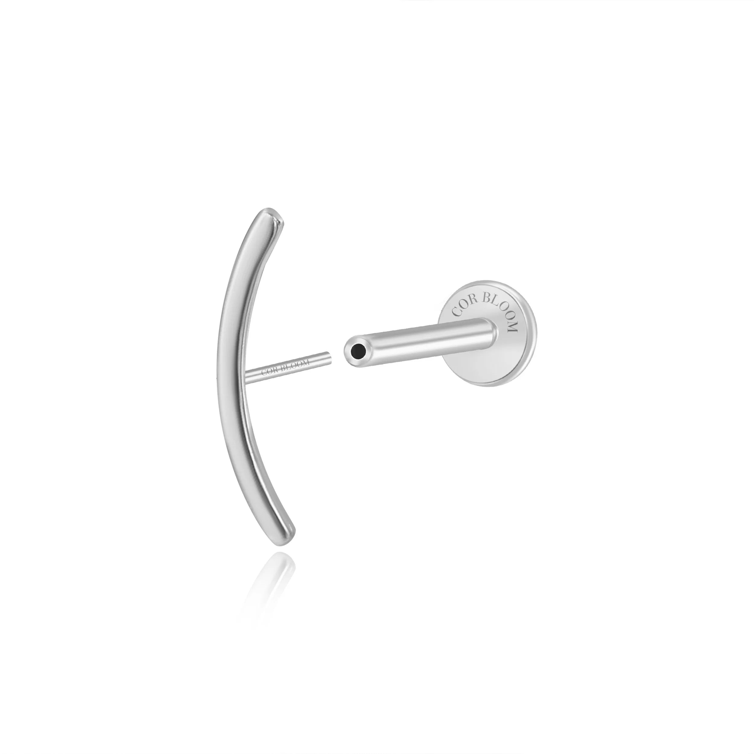 Titanium Iro Minimal Line Flat Back Stud