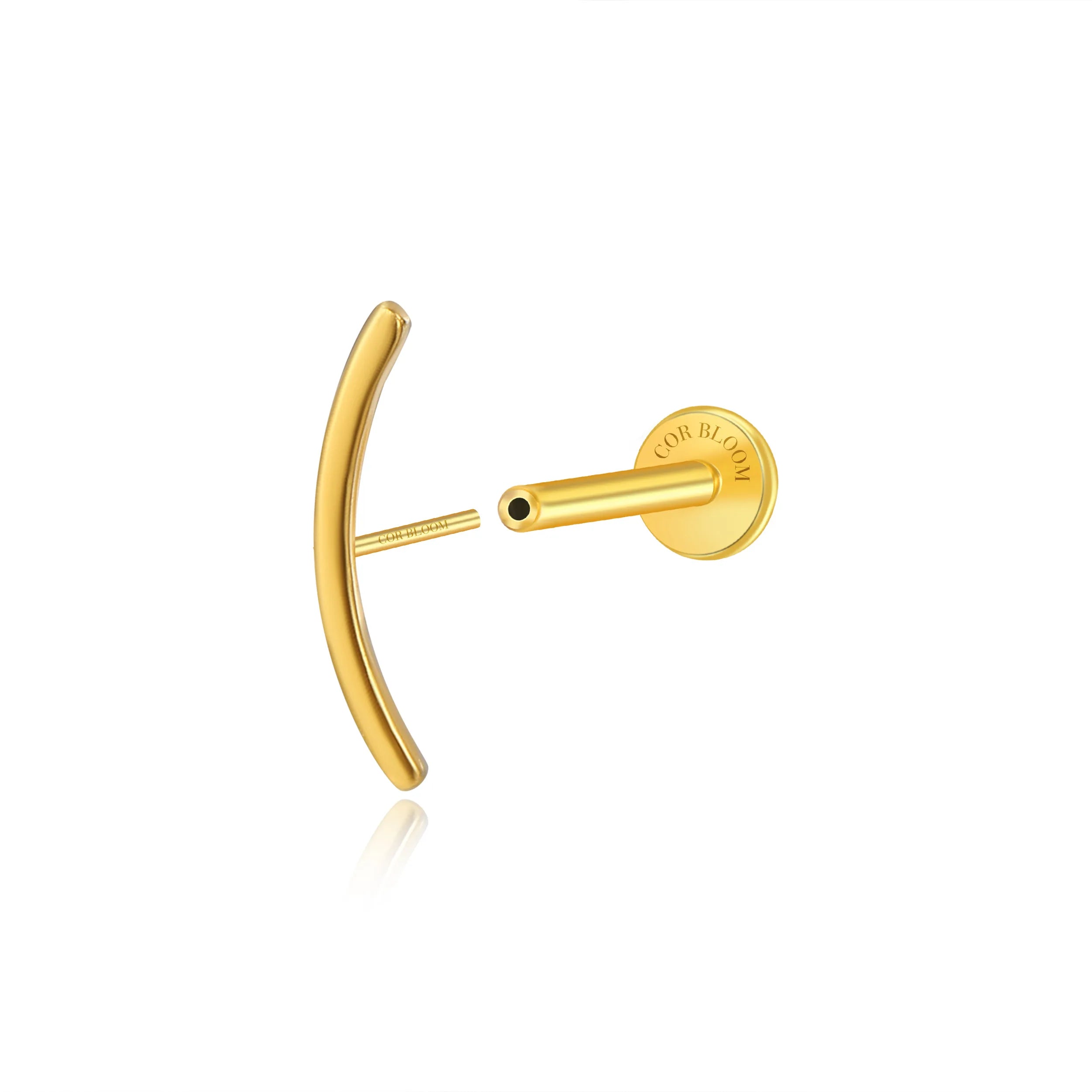 Titanium Iro Minimal Line Flat Back Stud