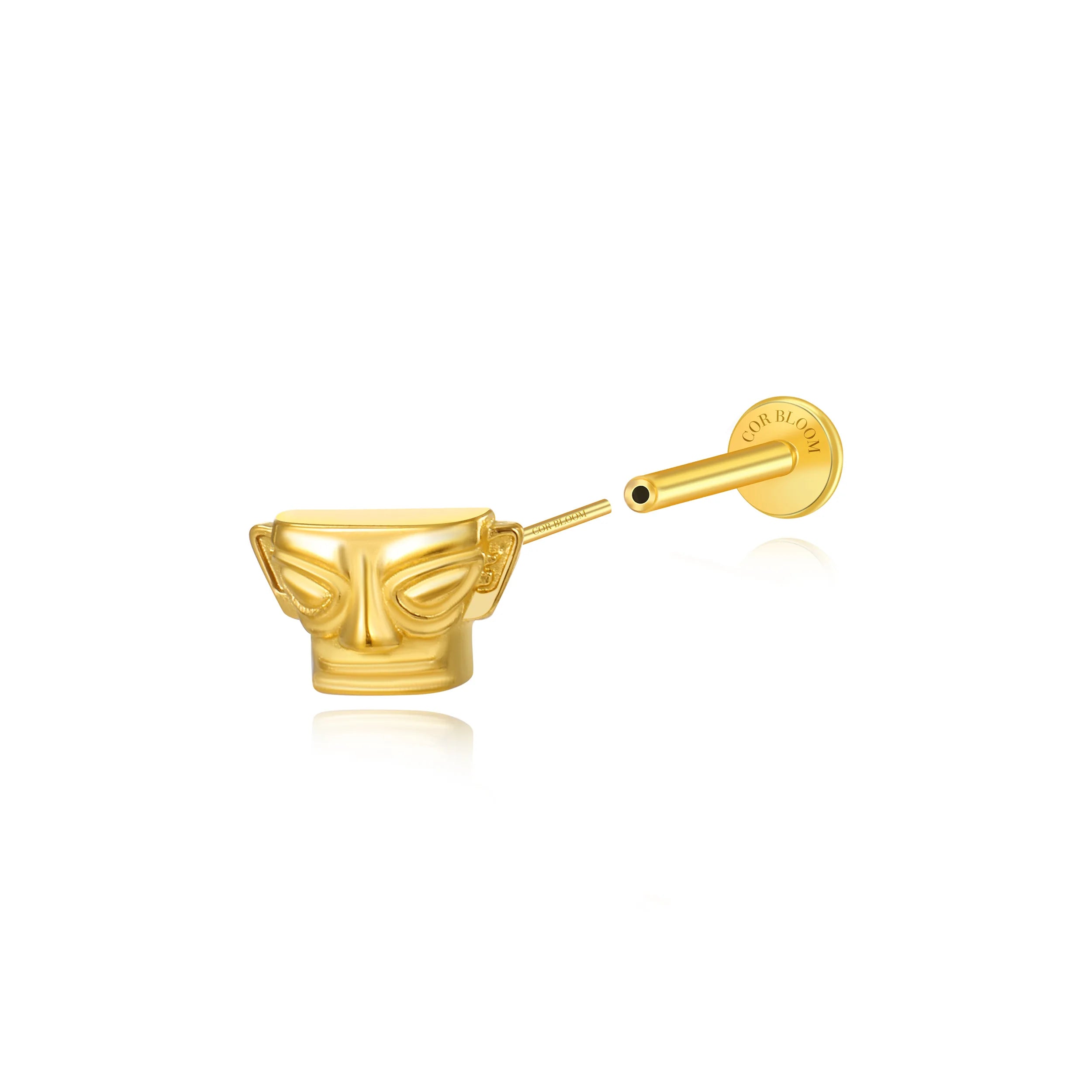Titanium Mysterious Shu Mask Flat Back Stud