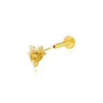 Titanium Rosy Rose Flat Back Stud