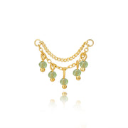 Adara Green Crystal Chain Attachment •  Helix Dangling Chain