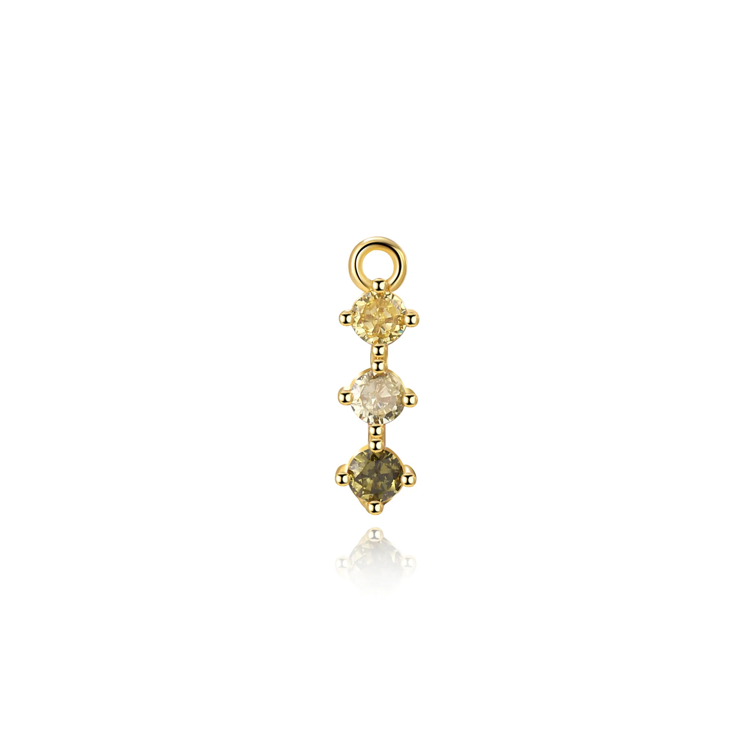Everlee Peridot Aura Trinity Charm