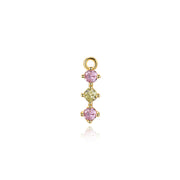 Everlee Golden Rose Trinity Charm - Pink & Citrine