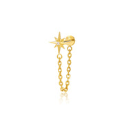 Titanium Northern Star Connected Chain Stud