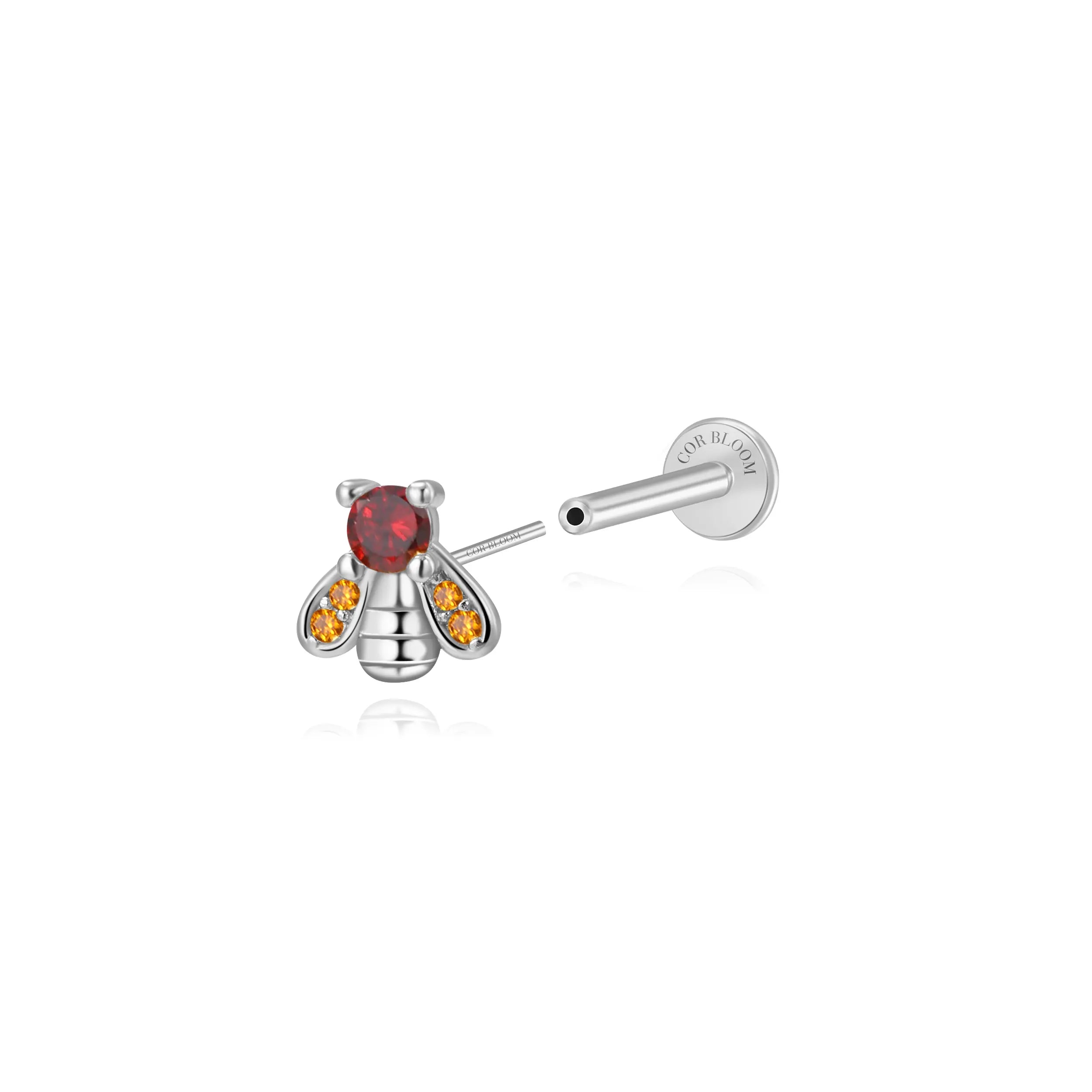Spring Garden Bee Flat Back Stud – Sunrise Bee
