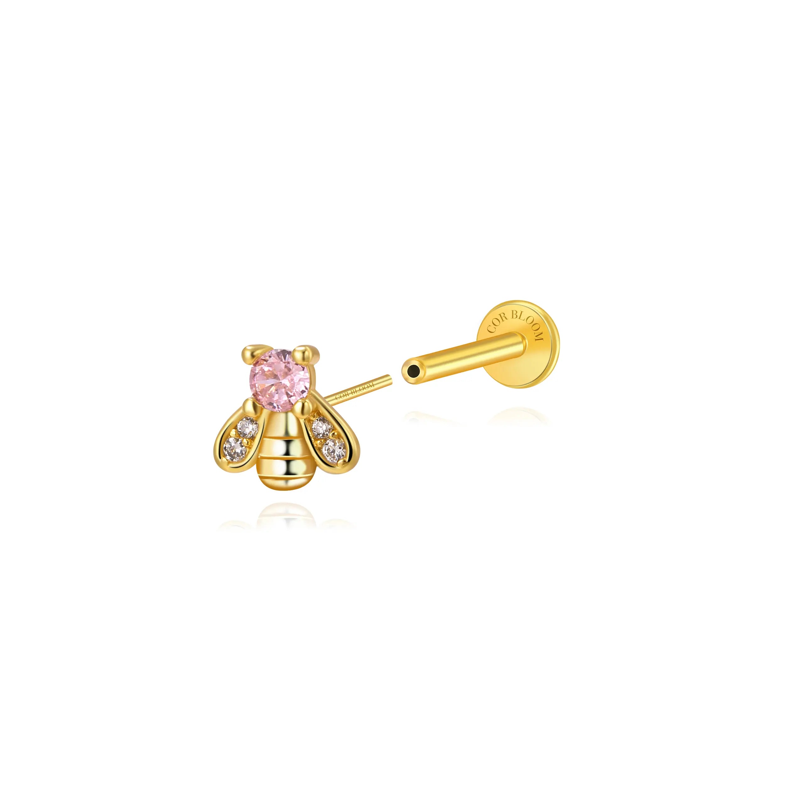 Spring Garden Bee Flat Back Stud – Princess Bee
