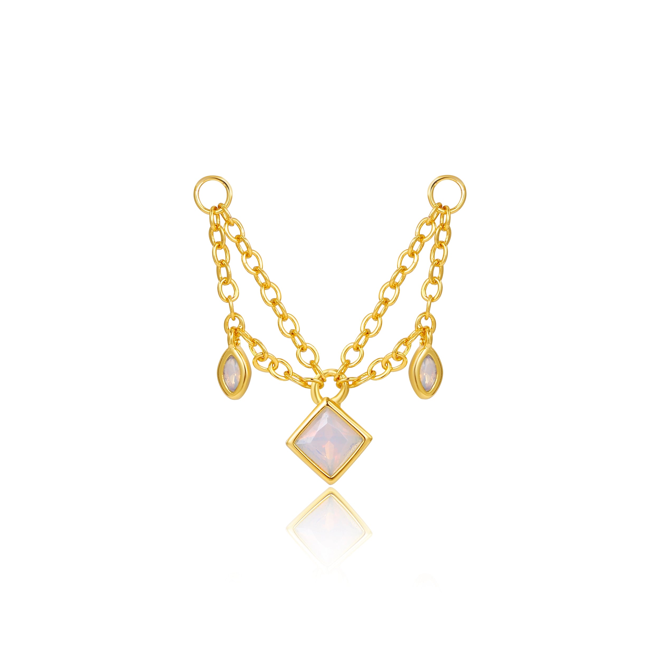 Helios Duo Chain - White Opal