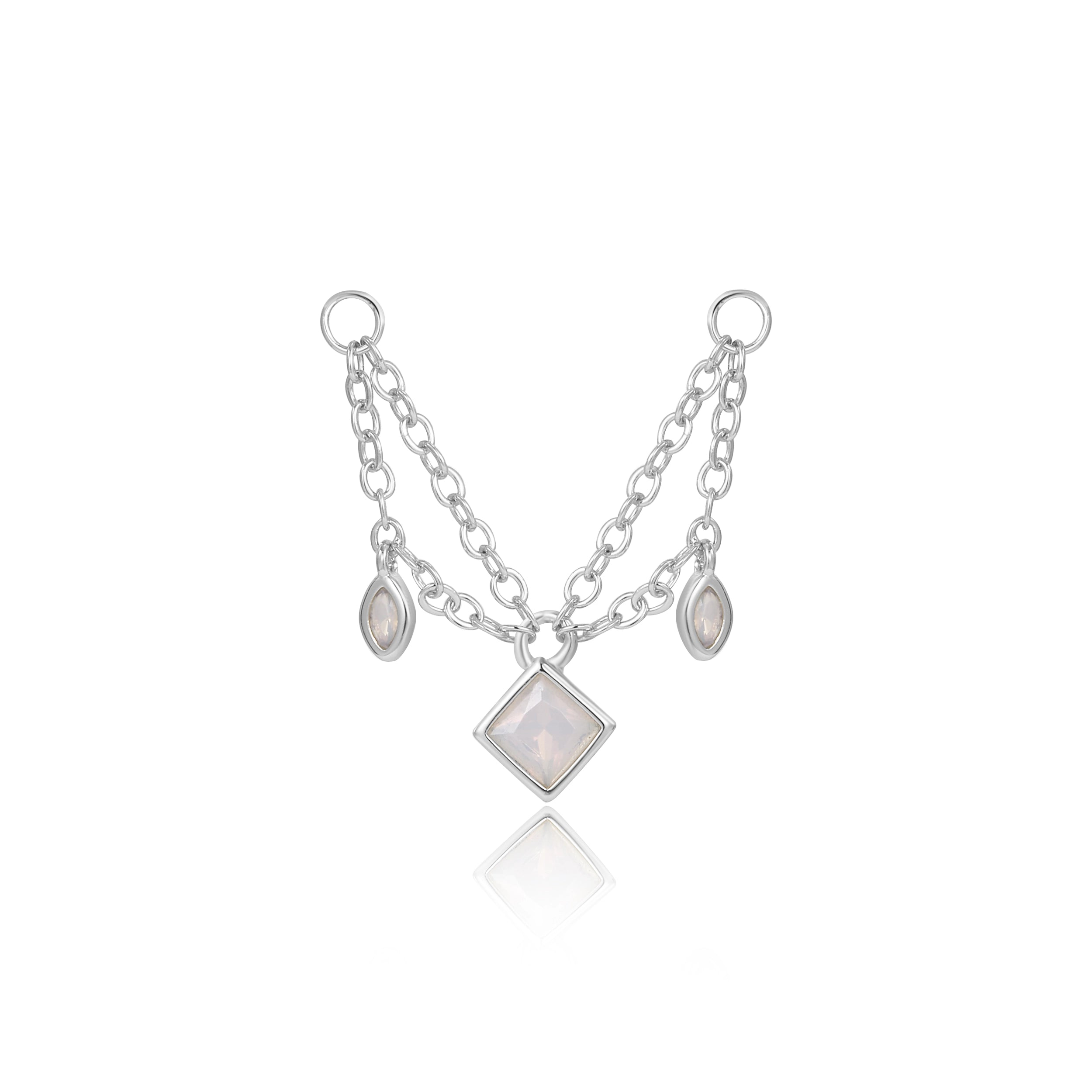 Helios Duo Chain - White Opal