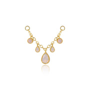 Zoticus Dewdrop Chain Attachment - White Opal
