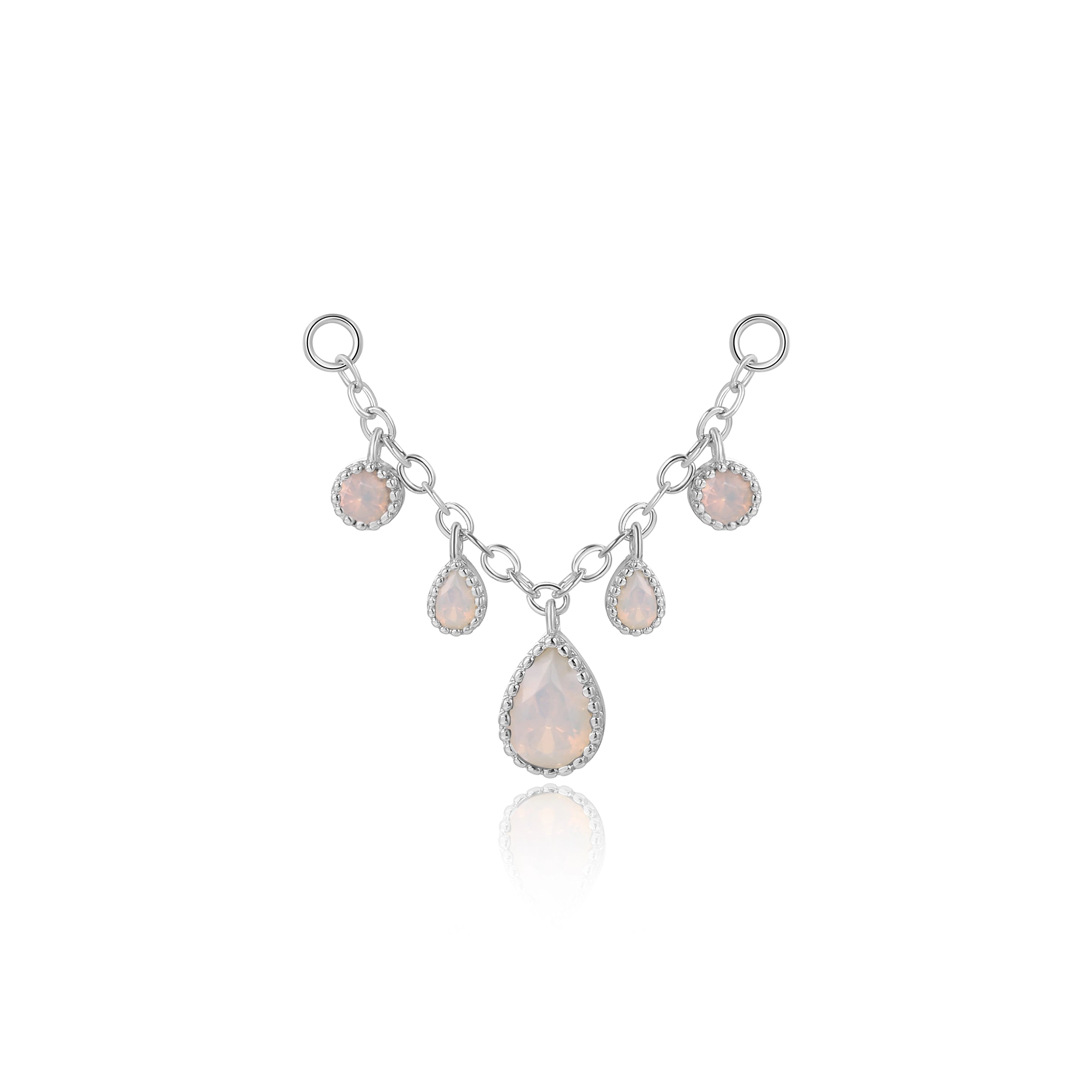 Zoticus Dewdrop Chain Attachment - White Opal