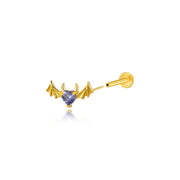 Titanium Hreremus Tanzanite Royal Bat Stud