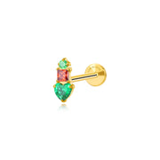Titanium Eudora Heart Stud - Fiesta