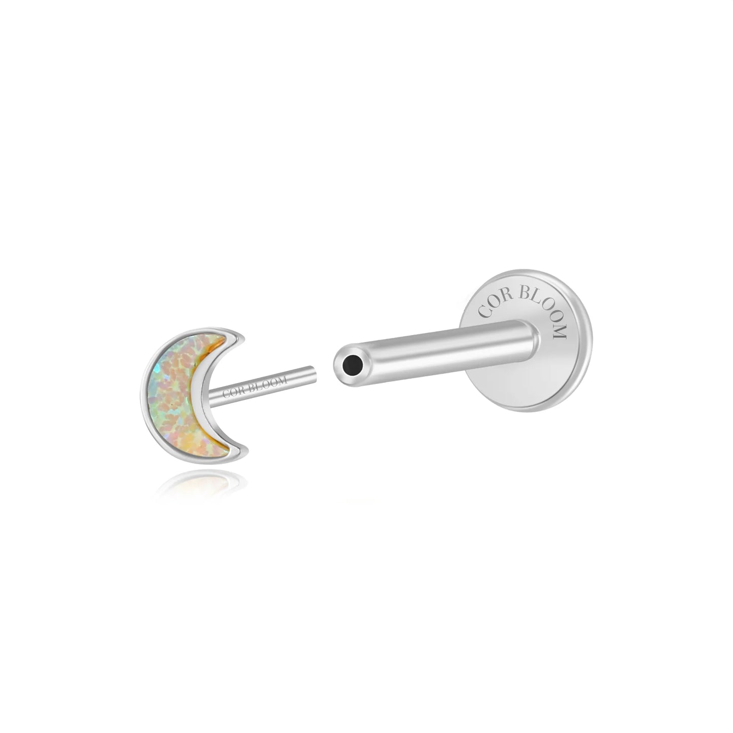 Titanium Citrine Opal Moon Magic Flat Back Stud