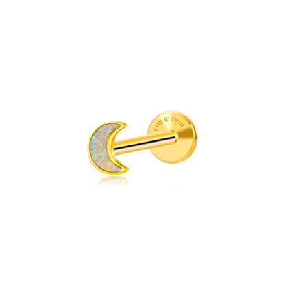 Titanium Citrine Opal Moon Magic Flat Back Stud