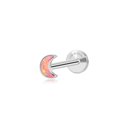 Titanium Pink Opal Moon Magic Flat Back Stud