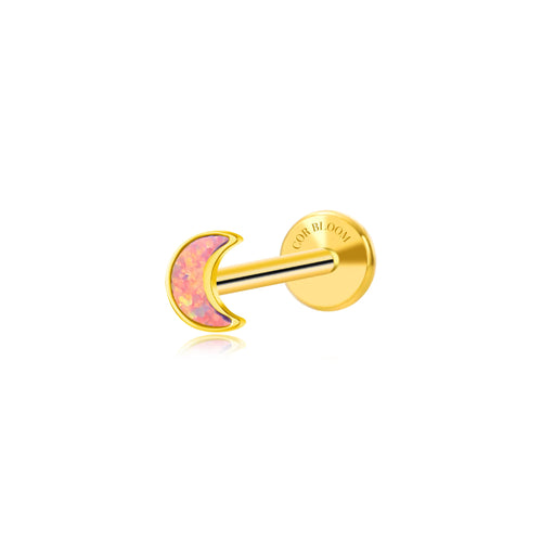 Titanium Pink Opal Moon Magic Flat Back Stud