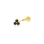 Titanium Athina Mini Black Triangle Stud