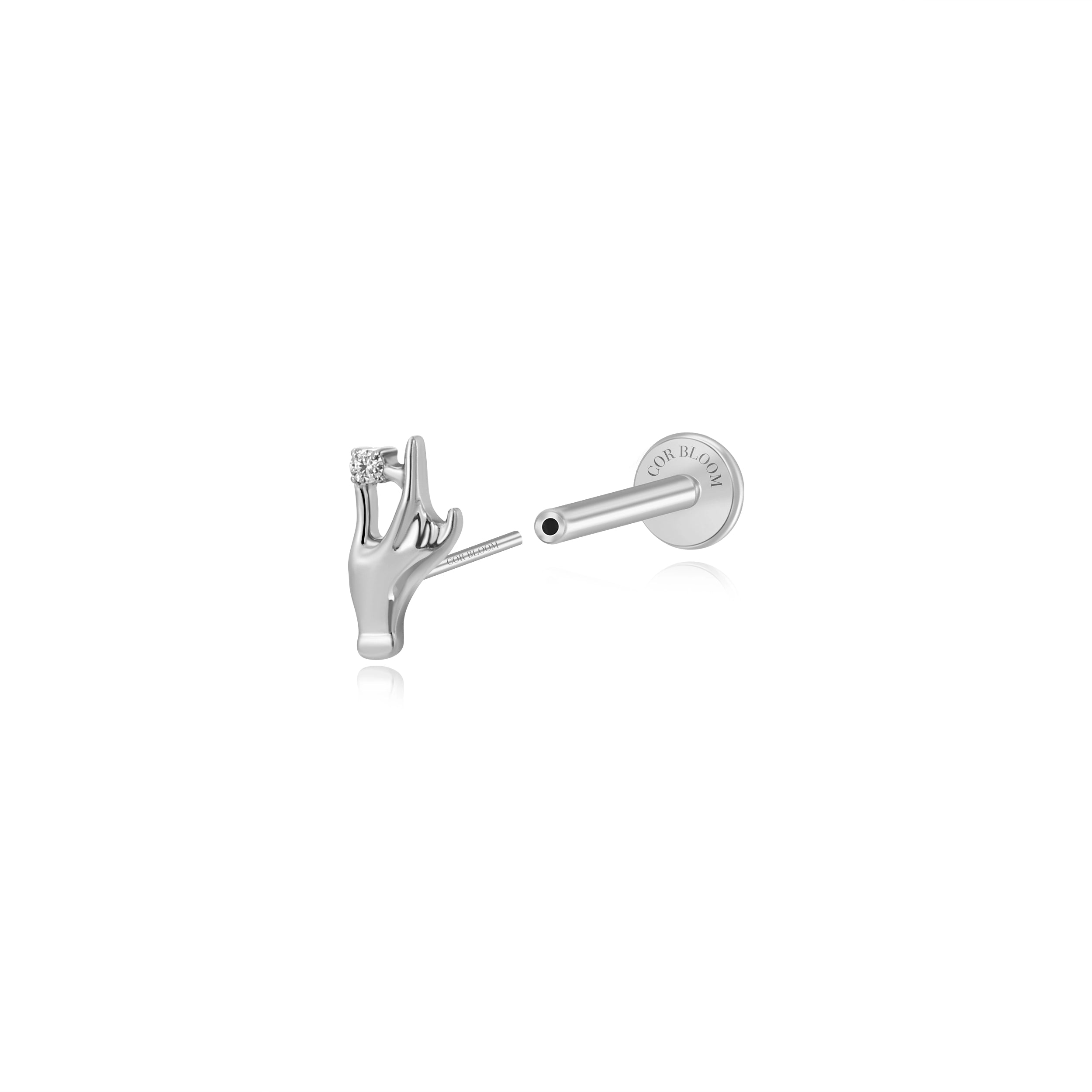 Titanium Fingers of Fate Stud - Diamond