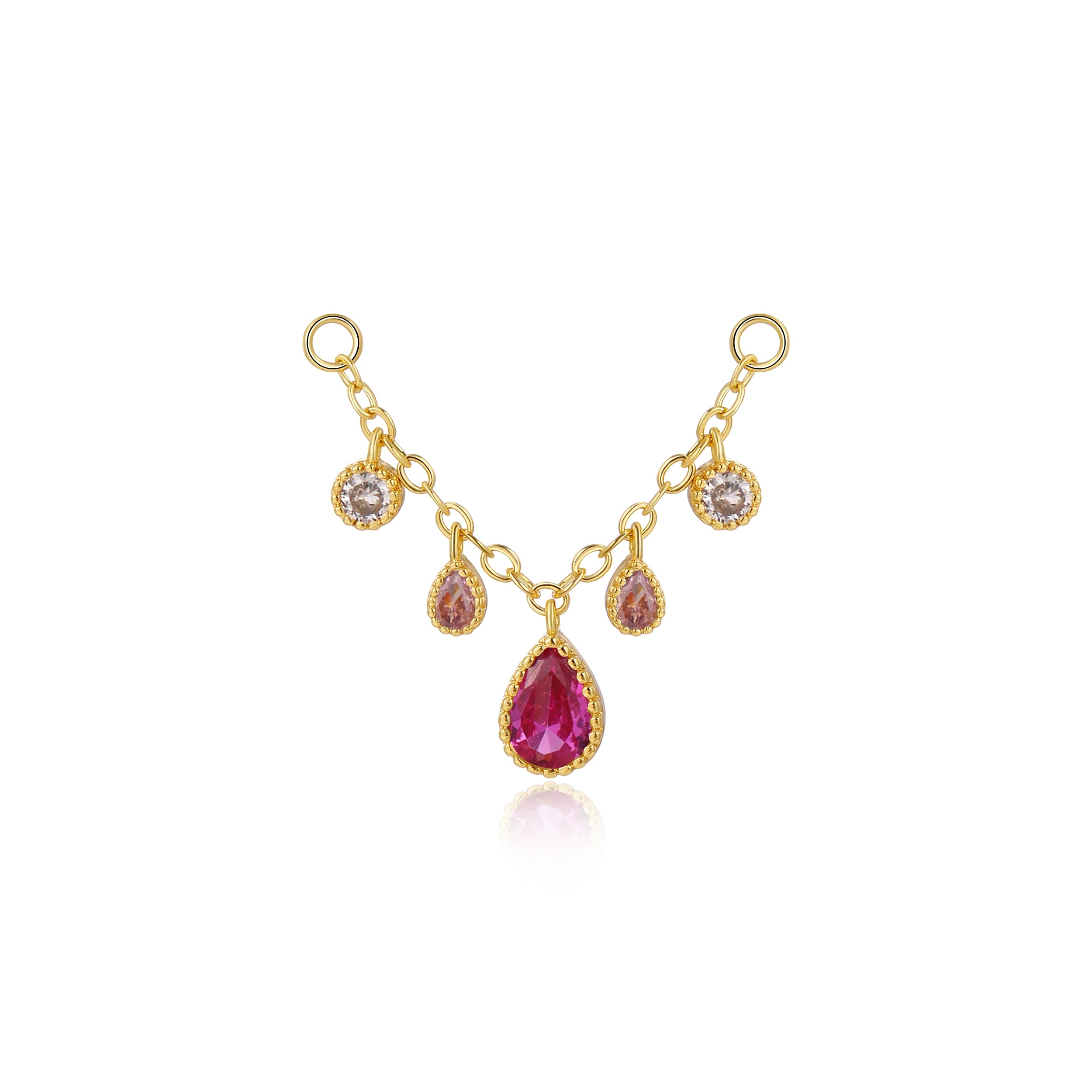 Zoticus Dewdrop Chain Attachment - Pink Cherry Blossom