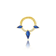 Titanium Jace Blue Sapphire Kite Gem Clicker