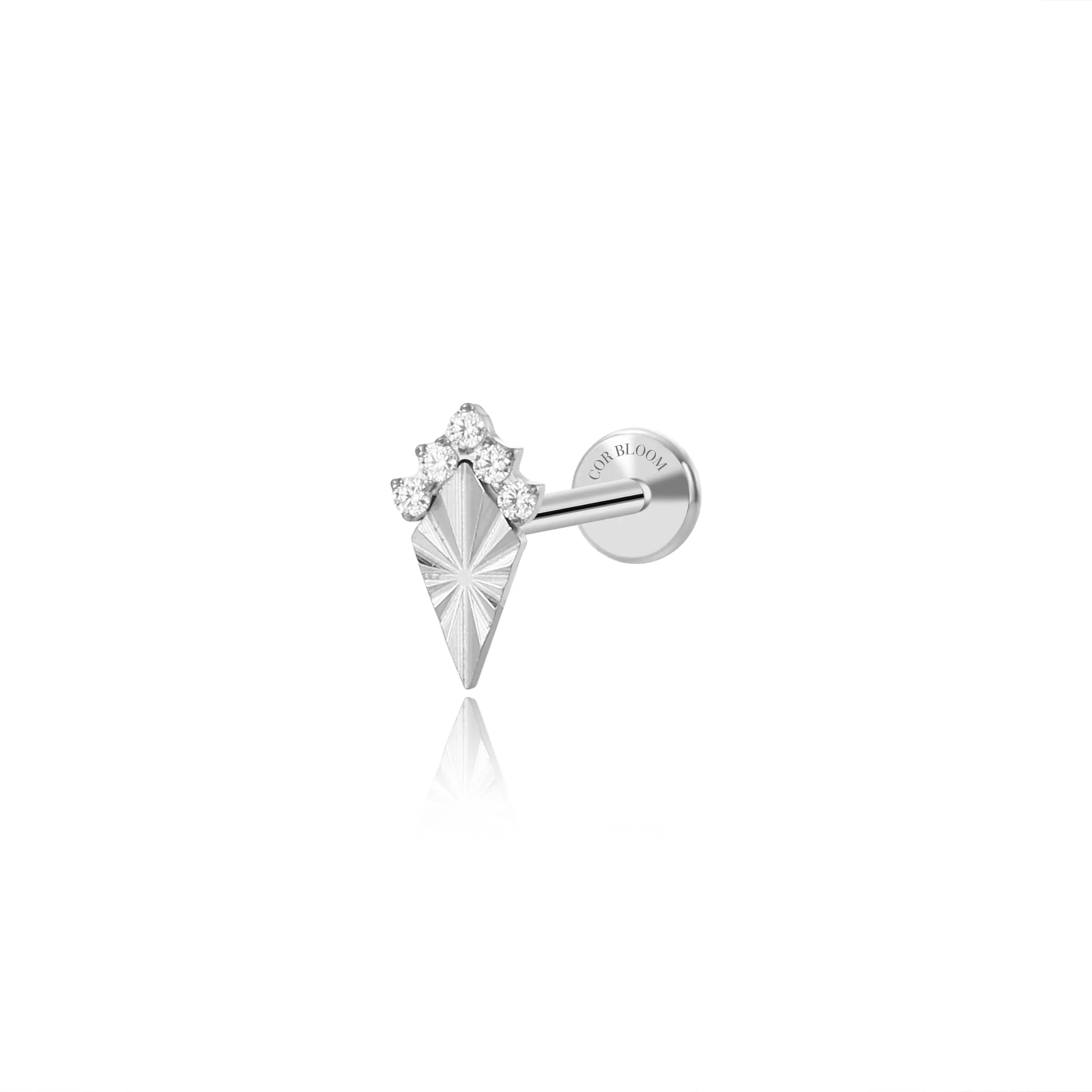 Titanium Aniyah Kite Flat Back Stud