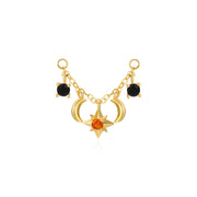 Iyla Guiding Star & Crescent Moon Chain - Midnight & Fire