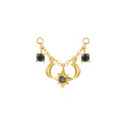 Iyla Guiding Star & Crescent Moon Chain - Dark Gem