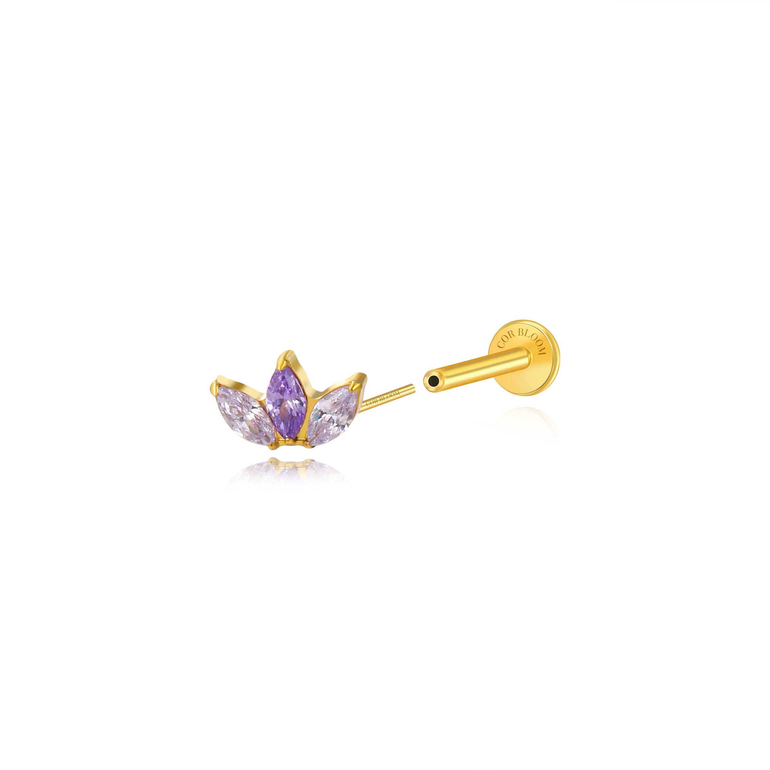 Titanium Kratos Amethyst Stud