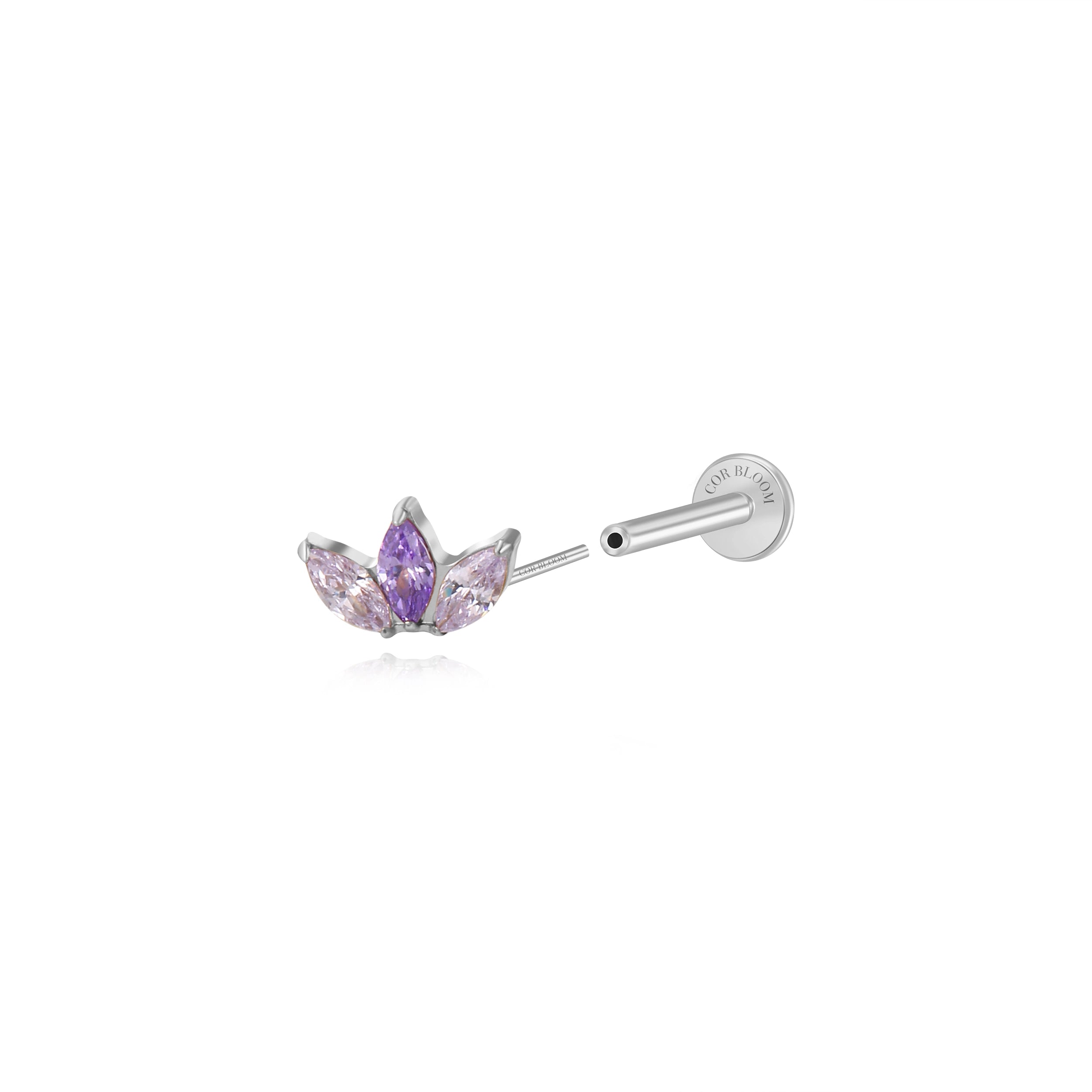 Titanium Kratos Amethyst Stud