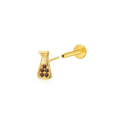 Soy Sauce Bottle Flat Back Stud - Dark Gems