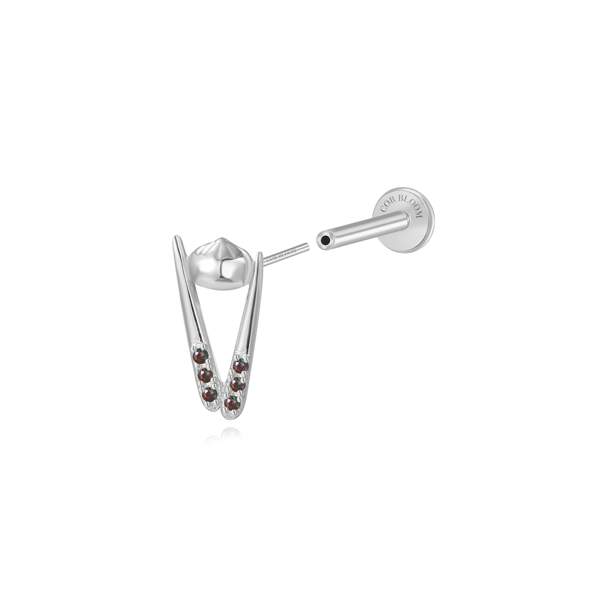 Chopsticks & Truffle Potato Xiao Long Bao Stud -Dark Iridescent