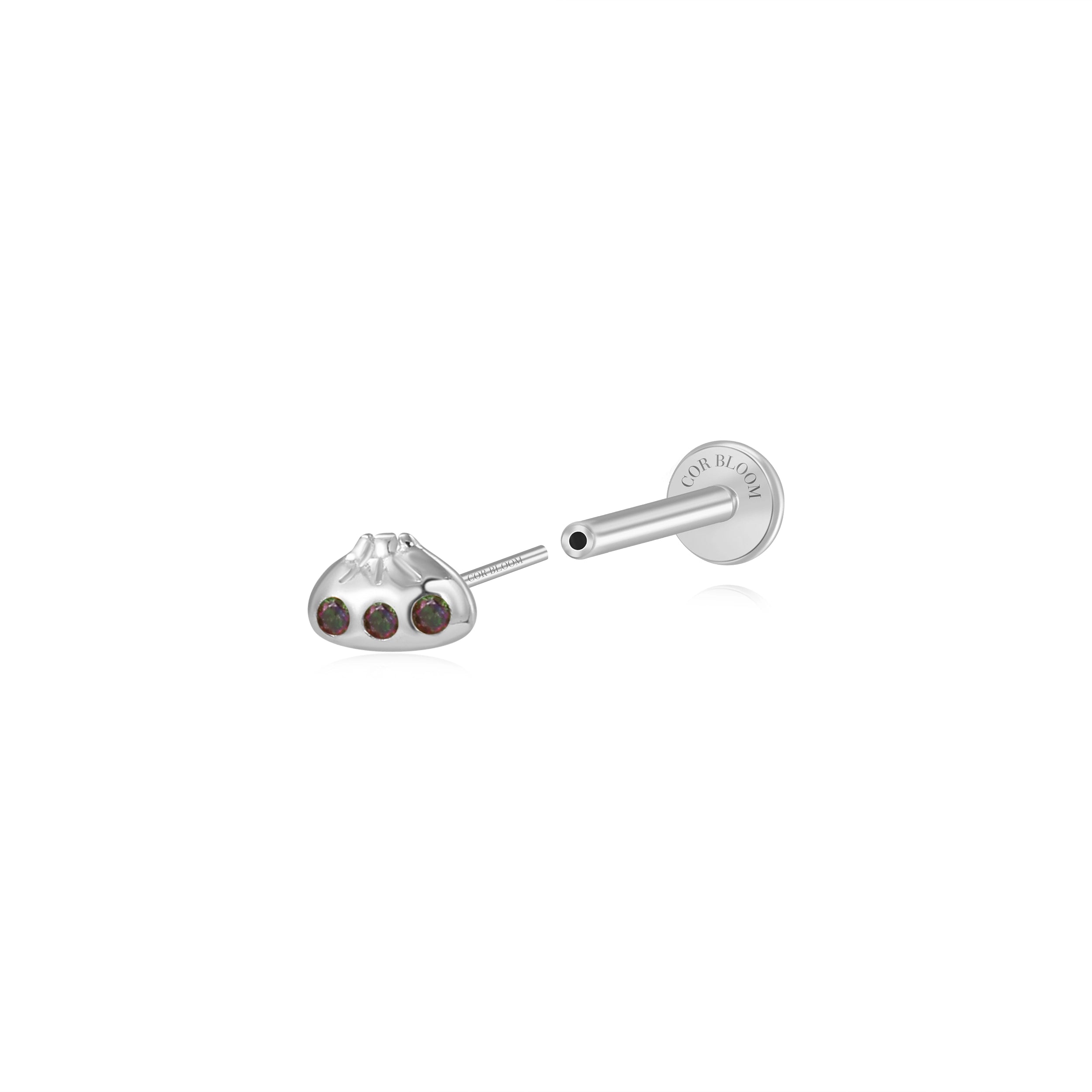 Xiao Long Bao Flat Back Stud - Truffle Flavor - Dark Gems