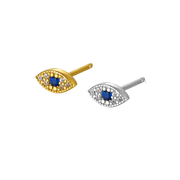 Pave Nazar Eye Stud Earrings