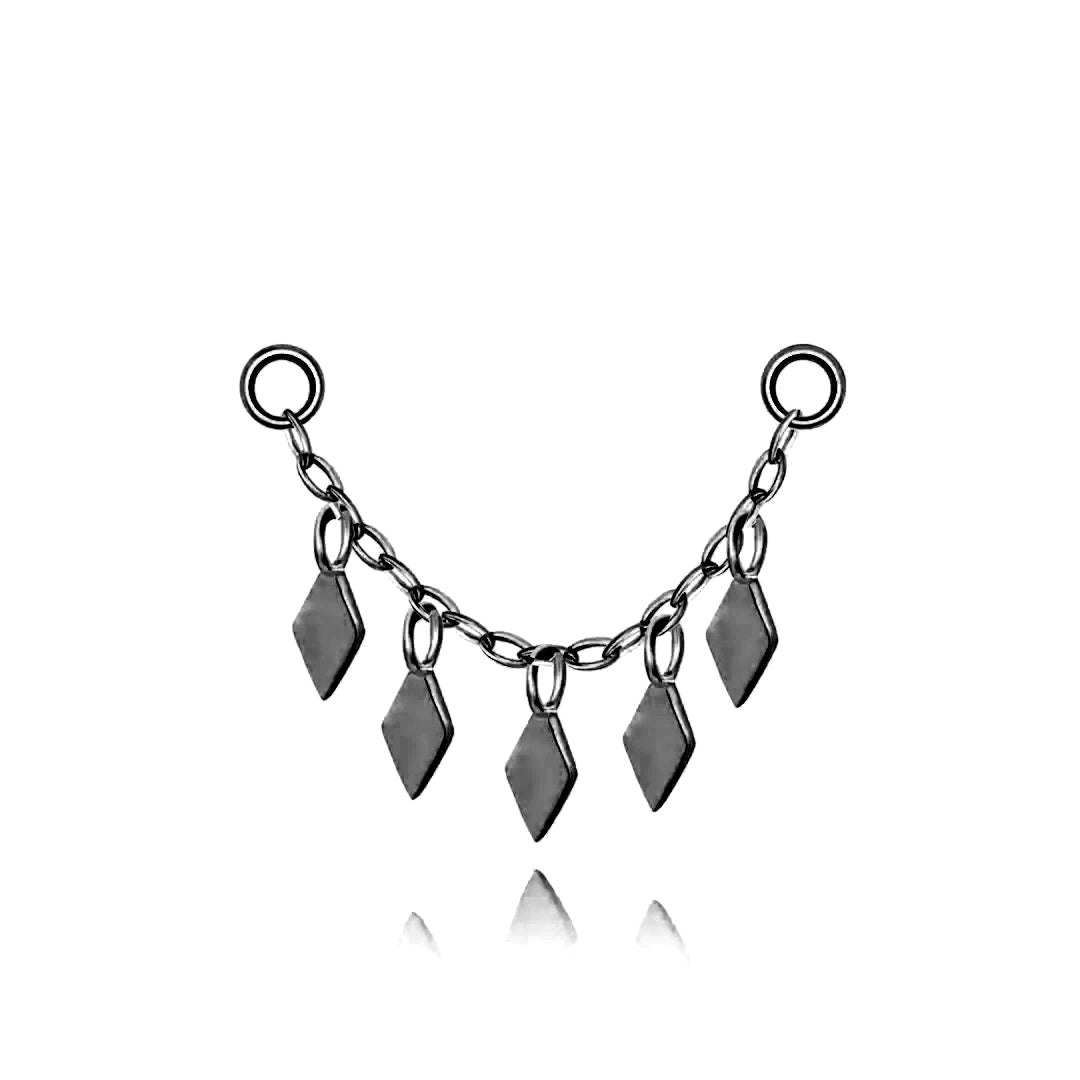 Rhombus Plaque Chain Attachment •  Cartilage Dangling Chain