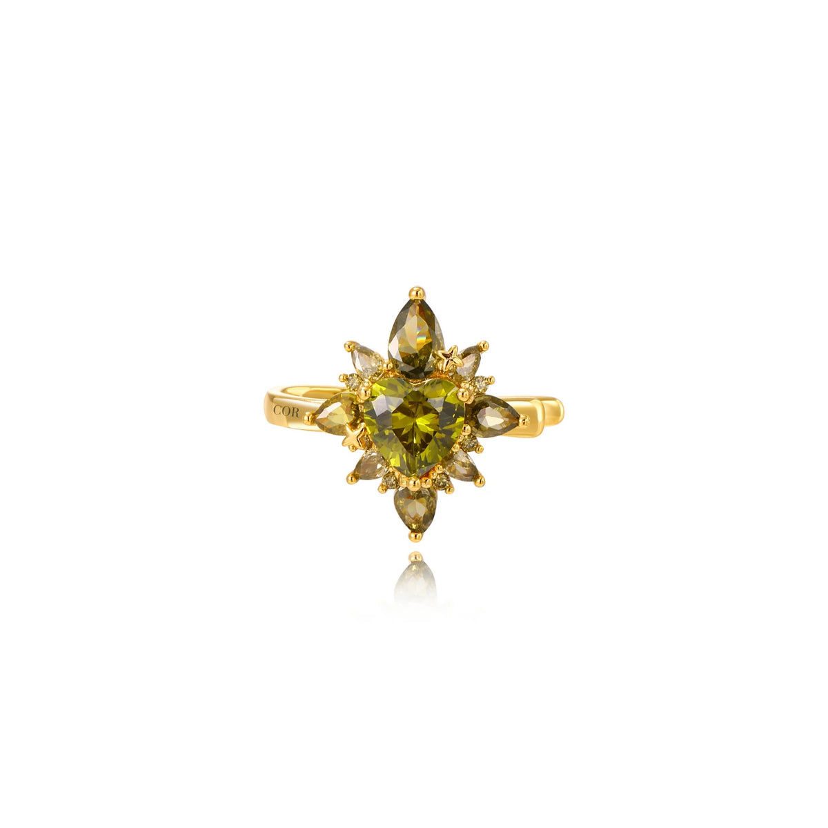 Rua Peridot Starlight Heart Ear Cuff