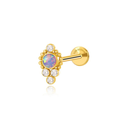 Titanium Vanya Violet Opal Flat Back Stud