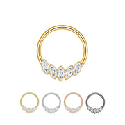 Titanium Avani Marquise 5-Petal Clicker