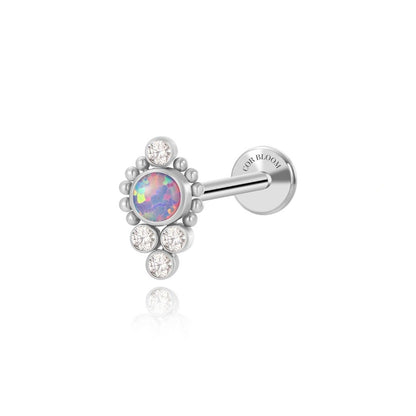 Titanium Vanya Violet Opal Flat Back Stud