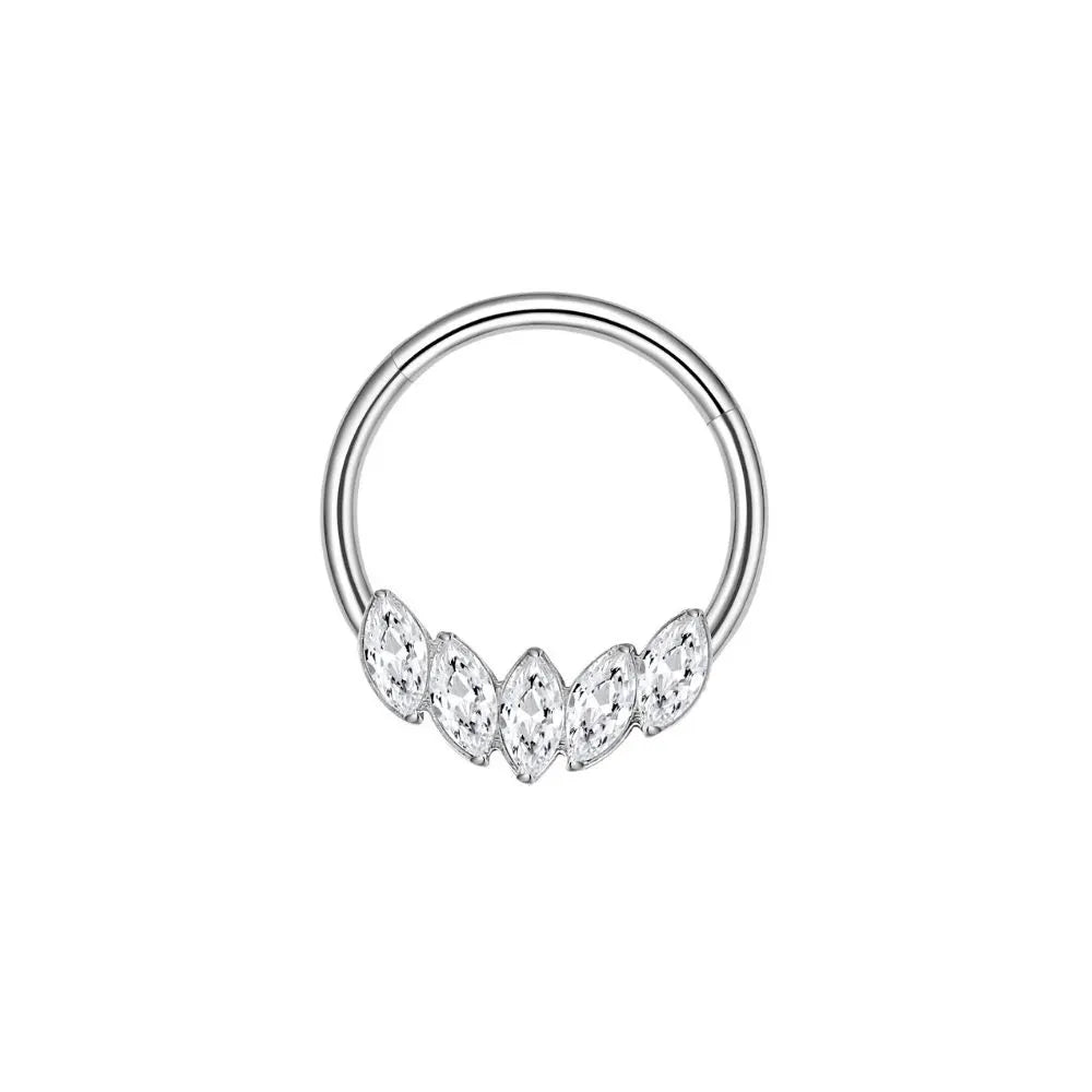 Titanium Avani Marquise 5-Petal Clicker