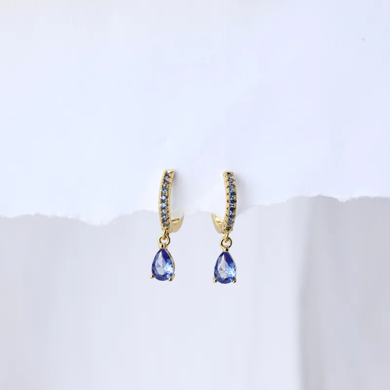 Tanzanite Perry Waterdrop Hoop Earrings