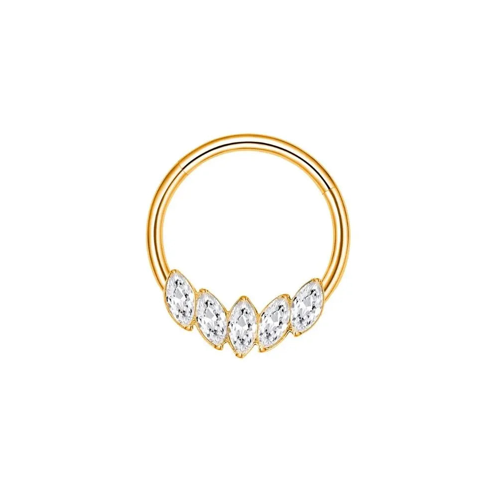 Titanium Avani Marquise 5-Petal Clicker